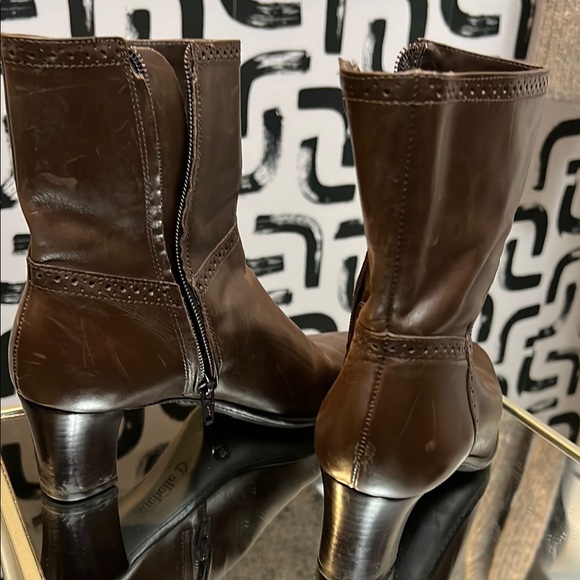 Michelle D Chocolate Brown Heeled Boots - Picture 5 of 6